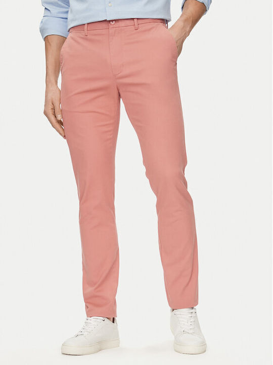 Tommy Hilfiger Bleecker Ανδρικό Παντελόνι Chino σε Slim Εφαρμογή Ροζ