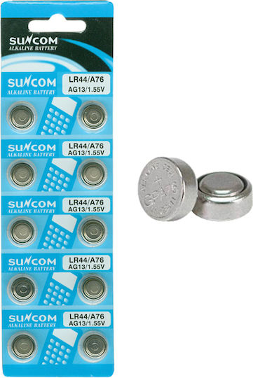 AGC Alkaline Watch Batteries LR44 1.55V 10pcs