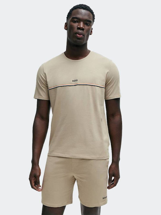 Hugo Boss Herren T-Shirt Kurzarm Beige