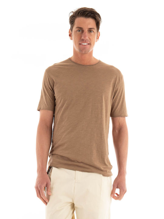 Gianni Lupo Men's Short Sleeve T-shirt Brown