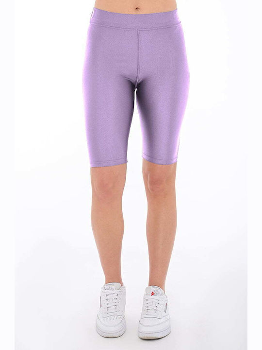 Bodymove Frauen Fahrrad Leggings Glänzend Lilac