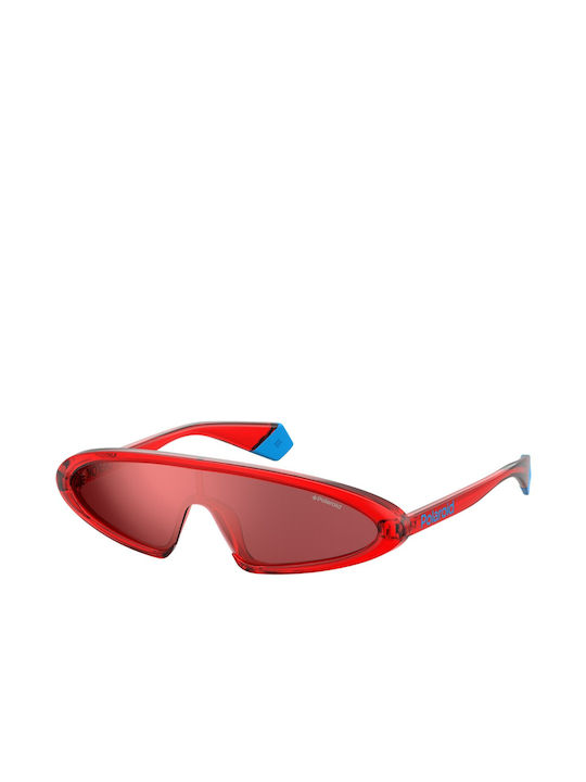 Polaroid Sonnenbrillen mit Rot Rahmen und Rot Linse 6074-S-C9A-99