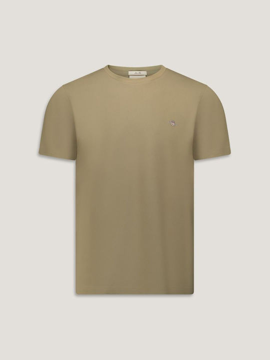 Gant Ανδρικό T-shirt Κοντομάνικο Χακί