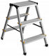 AWTools Scăunel scări Fier 3 trepte 34cm