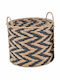 Ankor Decorative Basket Wicker with Handles Black 21x21cm