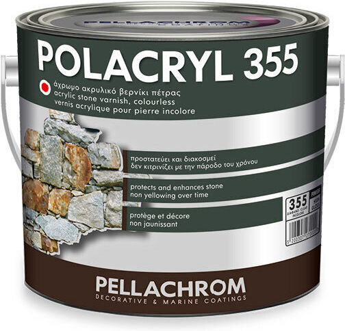 Pellachrom Polacryl 355 Βερνίκι Εμποτισμού Νερού Άχρωμο 2.5lt