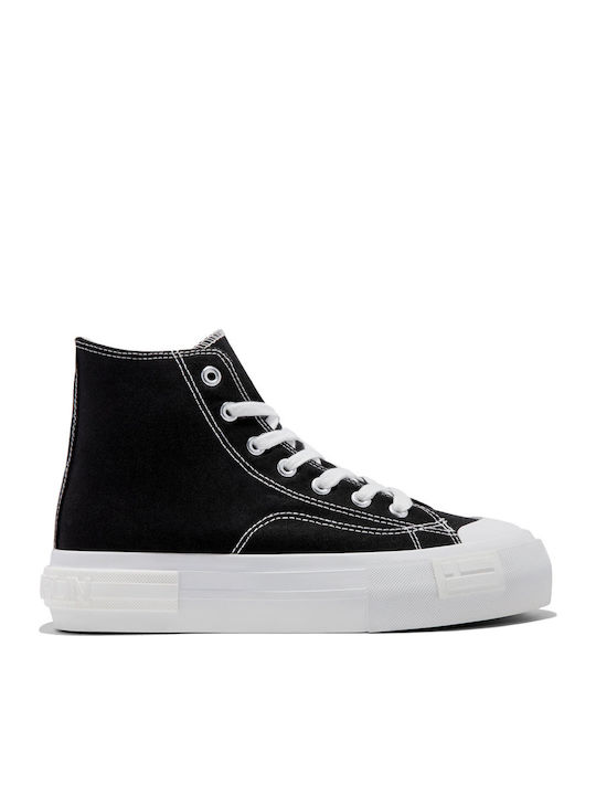 D.Franklin Adidași Flatforms Tip Botine Negri P...