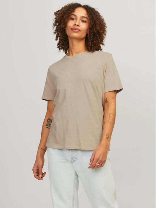 Jack & Jones Women's T-shirt Beige