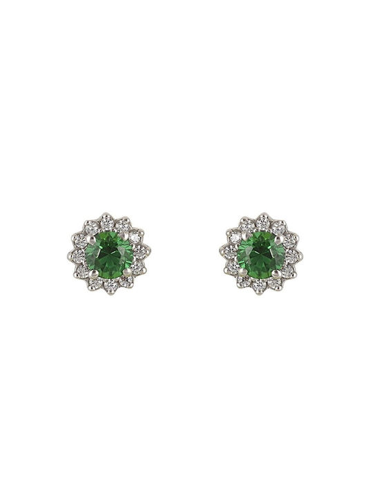 Atofio Kosmima Earrings made of Platinum with Stones