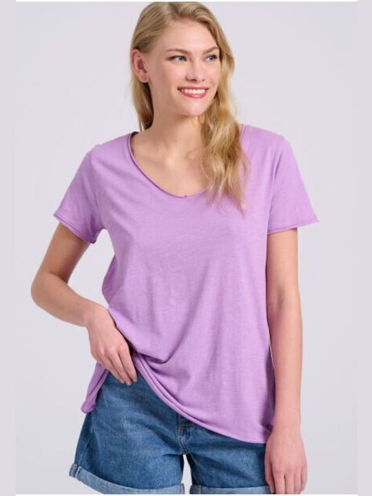 Funky Buddha Women's T-shirt Hyacinth Purple