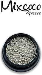 Mixcoco Kaviar für Nägel in Silber Farbe