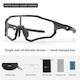 Rockbros Cycling Glasses with Black Frame & Photochromic Lenses