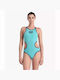 Arena One Big Logo One-Piece Swimsuit Navy Blue