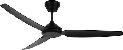 Lucci Air Polis Ceiling Fan 132cm with Remote Control Black