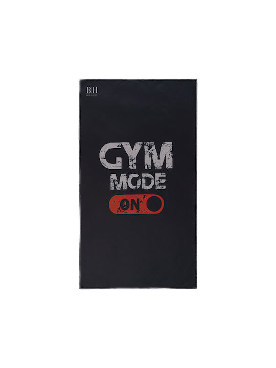 Beauty Home Microfiber Black Gym Towel 50x90cm