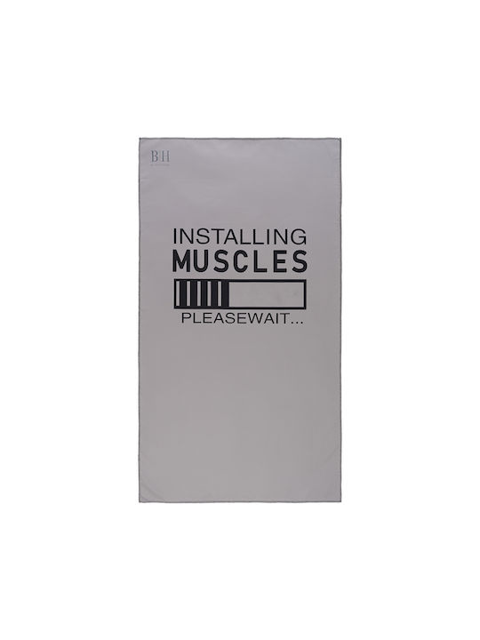 Beauty Home Microfiber Gray Gym Towel 50x90cm