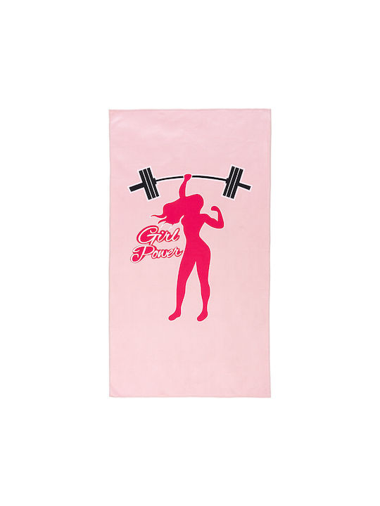 Beauty Home Πετσέτα Γυμναστηρίου με Μικροΐνες Ροζ 50x90cm