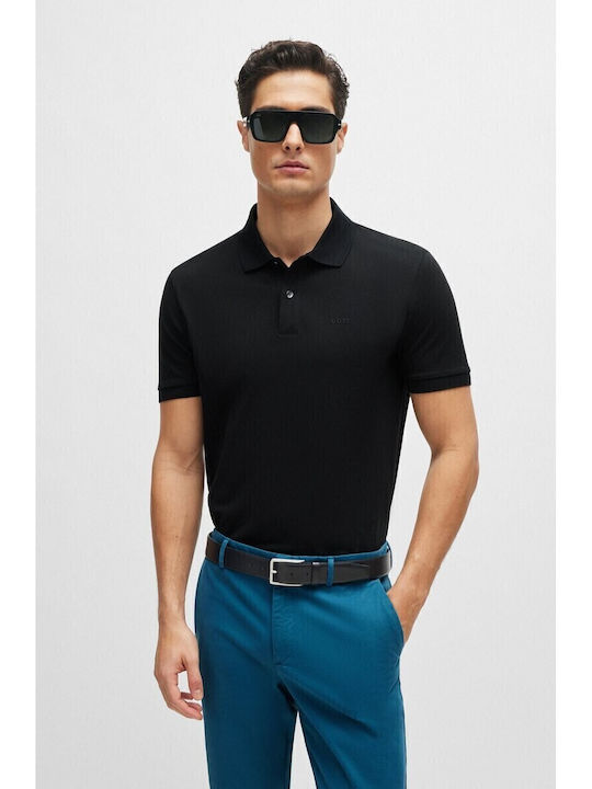 Hugo Boss Bluza pentru bărbați Polo Negru