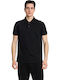 Polo Herrenbluse Kurzarm Schwarz