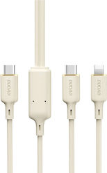 Dudao USB to Lightning / Type-C / micro USB Cable 1.2m 304004-156312 Dudao USB to Lightning / Type-C / micro USB Cable 1.2m 304004-156312