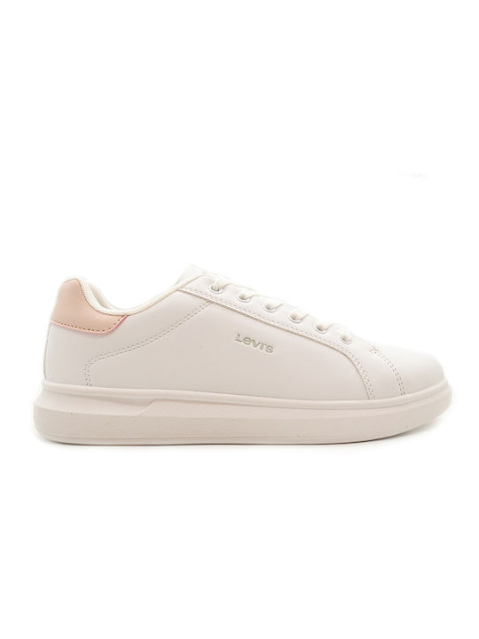 Levi's Ellis Γυναικεία Sneakers White Pink