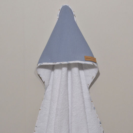 Baby Oliver Baby Hooded Bath Towel with Hood 75x75cm