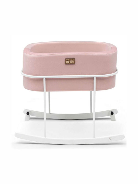 Hanah Home Wiege mit Matratze Pink-White