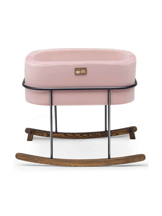 Hanah Home Wiege mit Matratze Pink-Black