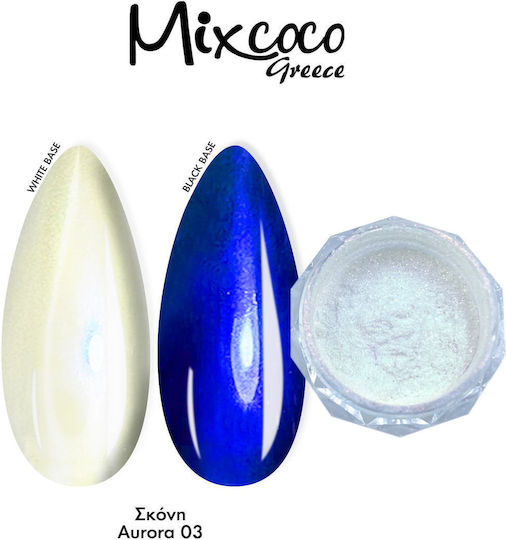 Mixcoco Прах за декориране за Нокти в Прозрачен Цвят