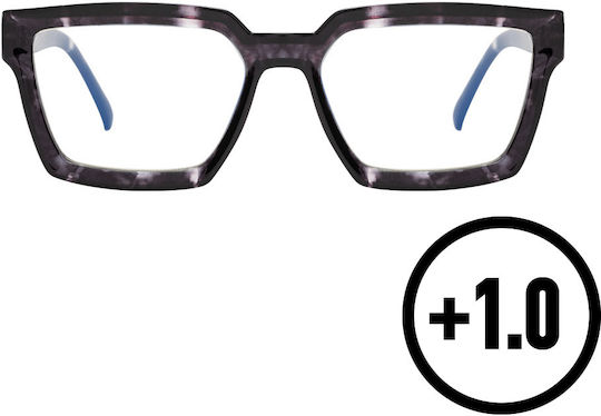 Pervedere Reading Glasses +1.00 in Black Color W01004-001-1