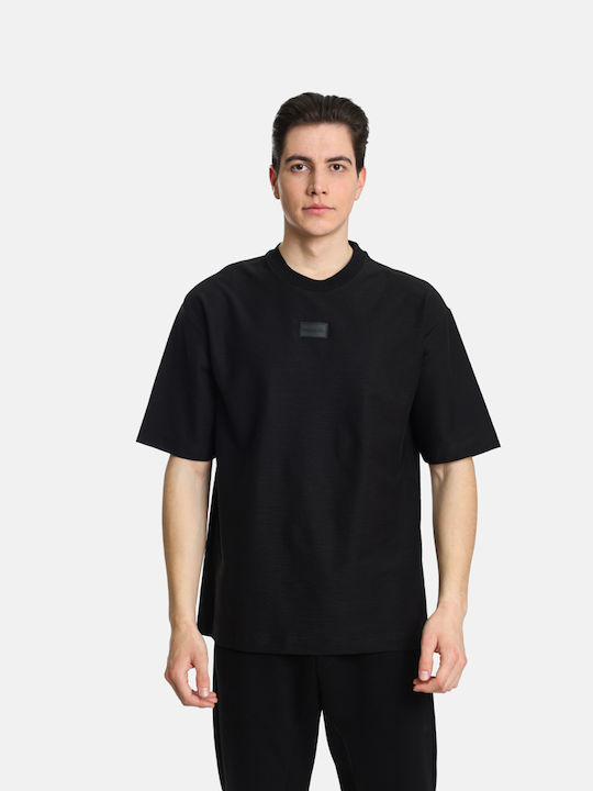 Paco & Co T-shirt Bărbătesc cu Mânecă Scurtă Black