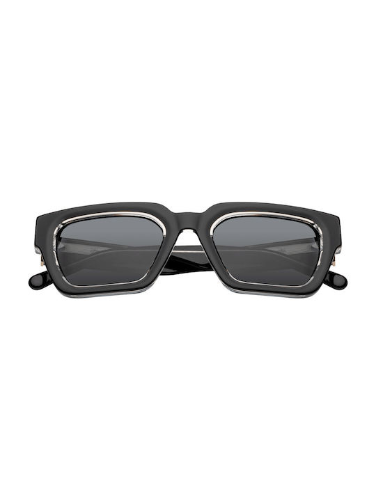 Sunglasses with Black Plastic Frame and Black Lens 10-1493-S1