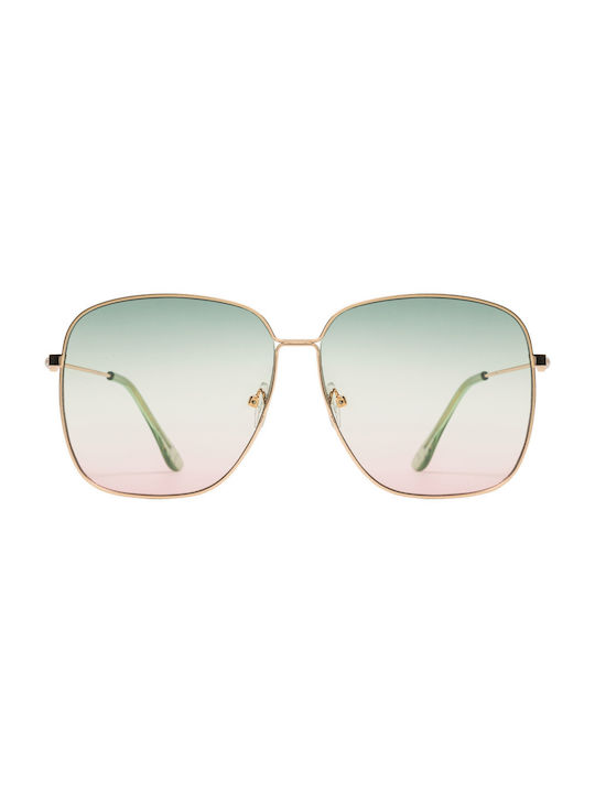 Women's Sunglasses with Gold Metal Frame 01-6878-6