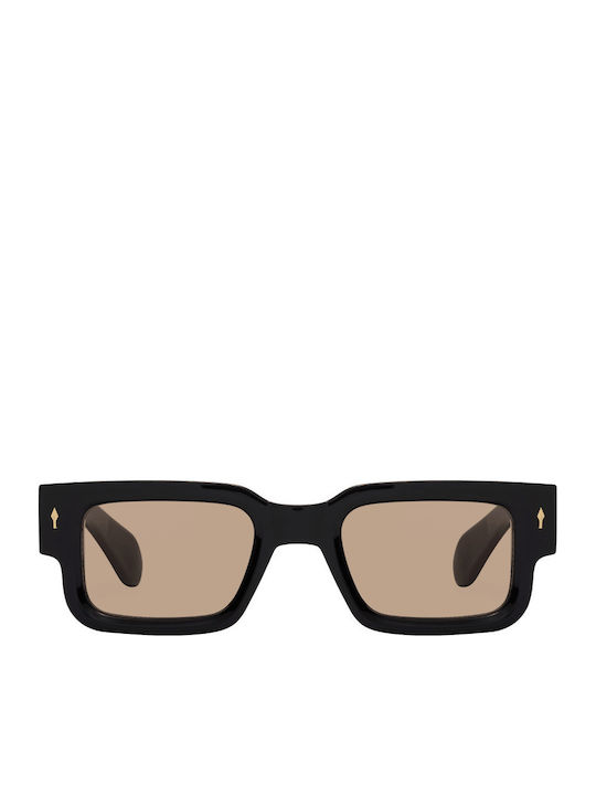 Prima Unisex Sunglasses with Beige Horn-Rimmed ...
