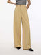 Vero Moda Women's Fabric Trousers Yellow