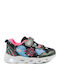 Kids Sneakers with Scratch & Lights Black