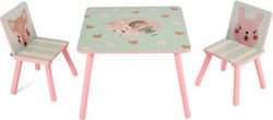 Kids Table and Chairs Set Pink U-Grow