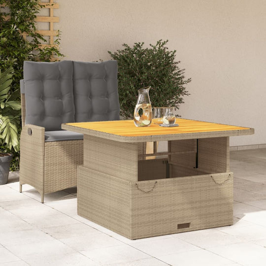 Garten- und Outdoor-Möbelsets 2 Stück Beige mit Kissen