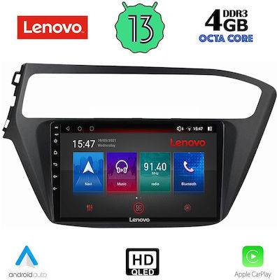 Lenovo Ηχοσύστημα Αυτοκινήτου για Hyundai i20 2019-2021 (Bluetooth/USB/AUX/WiFi/GPS/Apple-Carplay/Android-Auto) με Οθόνη Αφής 9"