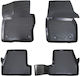 Carro Set of Front and Rear Mats 4pcs Tray Type for Ford Focus 2018+ Black
