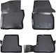 Carro Set of Front and Rear Mats 4pcs Tray Type for Ford Focus 2010-2018 Black