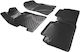 Carro Set of Front and Rear Mats 4pcs Tray Type for Honda Civic 2000-2005 Black