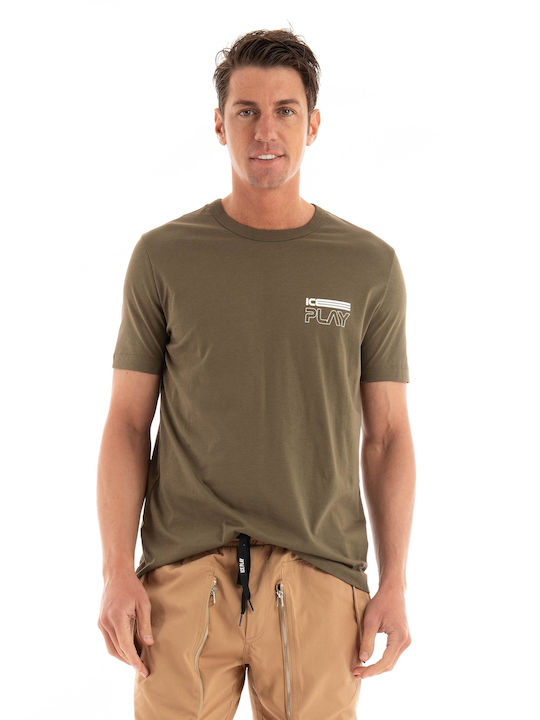 Ice Play Men's Short Sleeve T-shirt Khaki