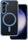 Powertech Umschlag Rückseite Silikon Blau (Galaxy S24)