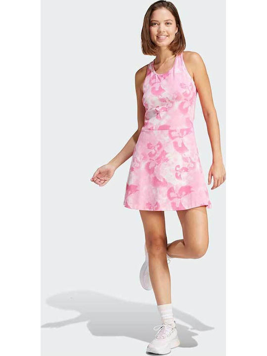 Summer Mini Athletic Sleeveless Dress White