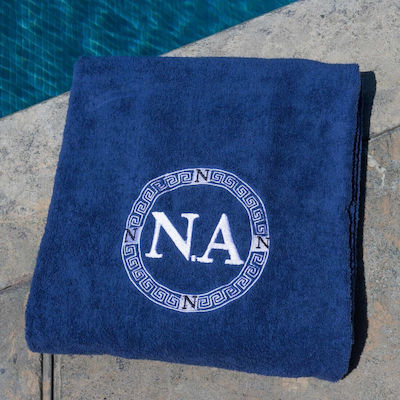 Nikos Apostolopoulos Beach Towel Cotton Blue 160x80cm.