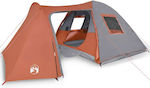 vidaXL Camping Tent Tunnel Orange for 6 People 466x342x200cm