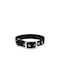 Record Dog Collar in Black color