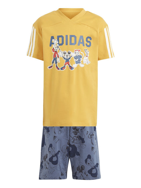 adidas Παιδικό Σετ με Σορτς Preloved Yellow / Off White 2τμχ