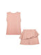 Two In A Castle Kids Set with Shorts Summer 2pcs Pink